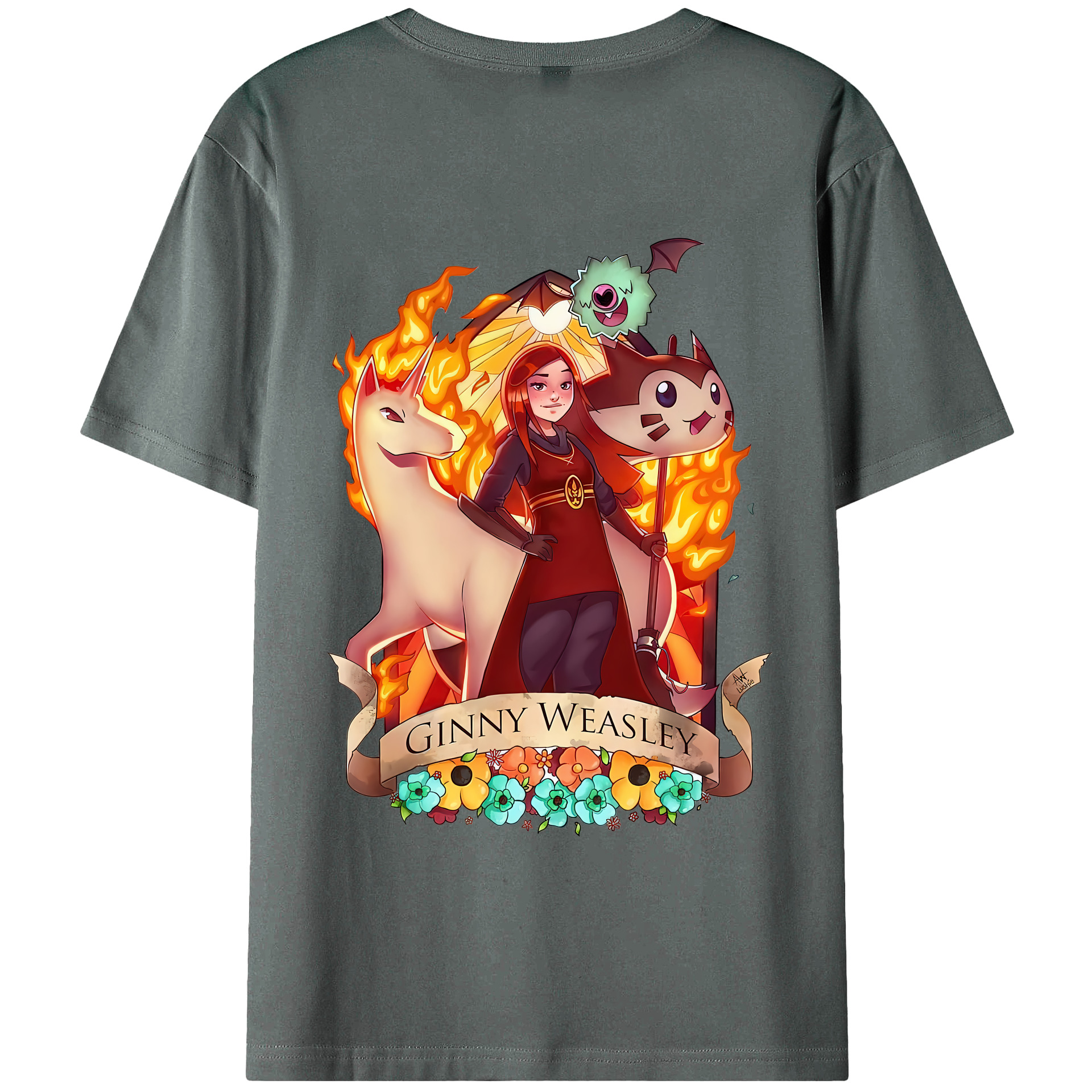 （画像用） Harry Potter ハリー・ポッターシリーズ 綿100％半袖Tシャツ（背面プリント）
